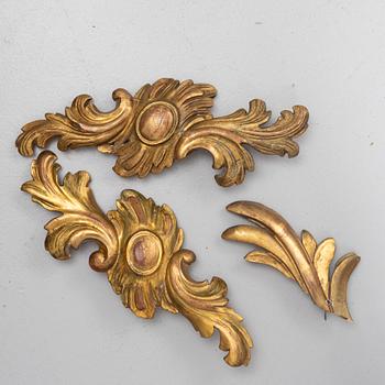 A Rococo style mirror, 19th Century.