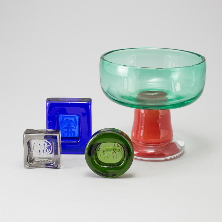 2 ashtrays and a bowl by Erik Höglund, Boda and Chribska.