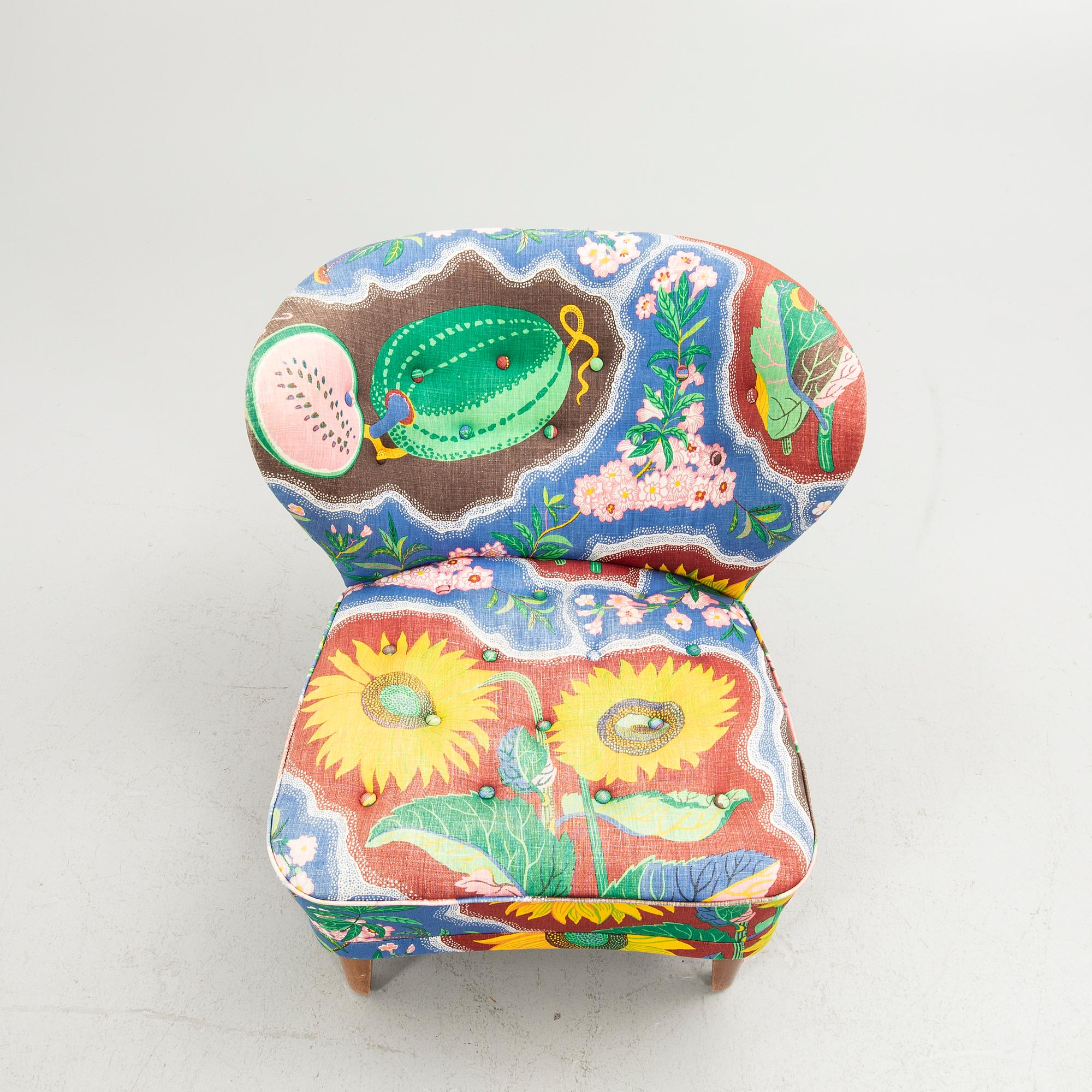 Gösta Jonsson, attributed, armchair, "Swedish Modern", 1940s/50s.