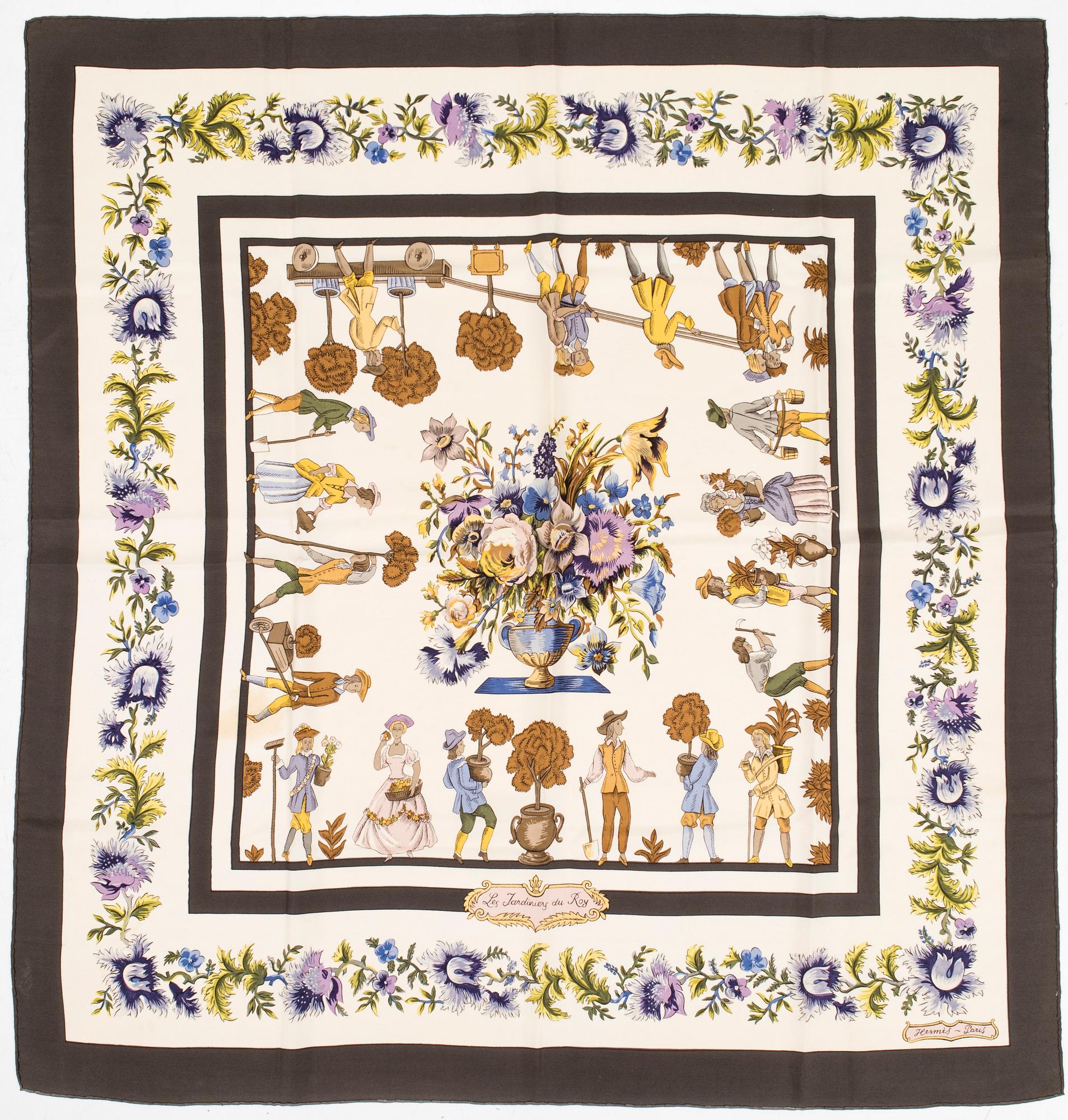 Hermès, huivi, "Les Jardiniers du Roy".