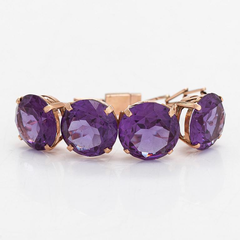 Armband, 18K guld, syntetiska safirer. Egypten.