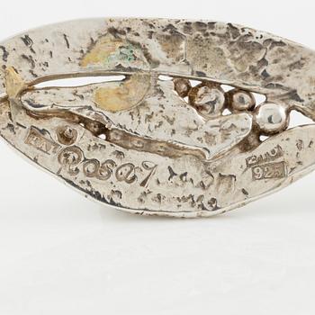 Rosa Taikon, a pair of sterling silver earrings, Stockholm, 1998.