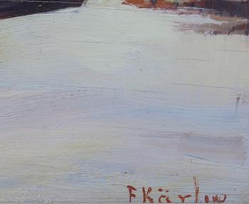 FRITZ KÄRFVE, olja på pannå, signerad.