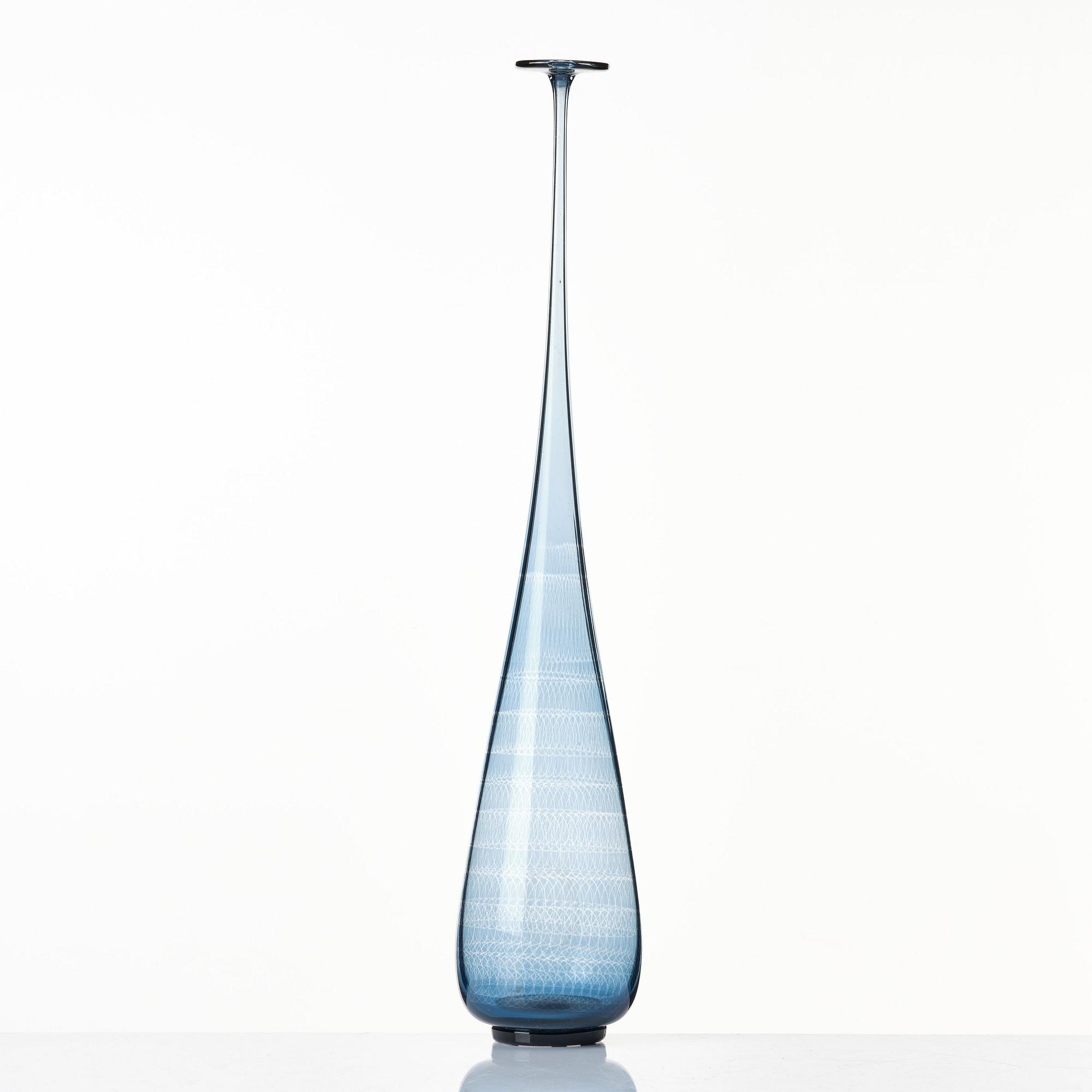 Nils Landberg, a glass vase, Orrefors, Sweden 1964.