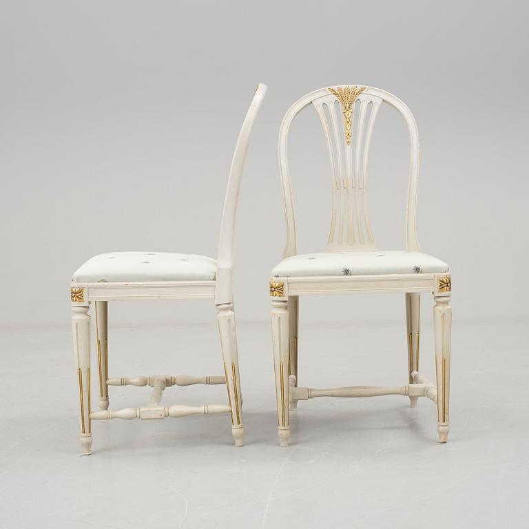 STOLAR, 4 st, "Axet", gustaviansk stil, Bodafors, 1900-talets andra hälft.
