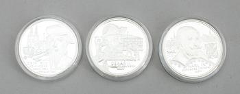 MINNESMYNT, 24 st, silver, "Kungariket Sverige". Tot vikt ca 624 g.