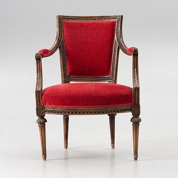 Joseph Ruste, karmstol, gustaviansk, Stockholm, sent 1700-tal.