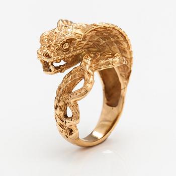 Ring, 18K guld. Odds guld, Visby 1998.
