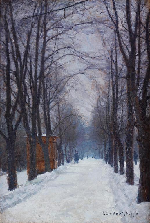 Herman Lindqvist, Winters day in Humlegården.