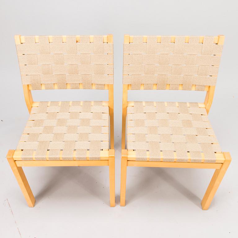 ALVAR AALTO, a set of eight '611' chairs for Artek.