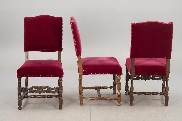 MATSALSMÖBLEMANG, 16 delar. Barockstil, 1900-talets mitt.