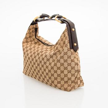 Gucci, a 'Horsebit Guccissima Canvas Hobo Bag'.