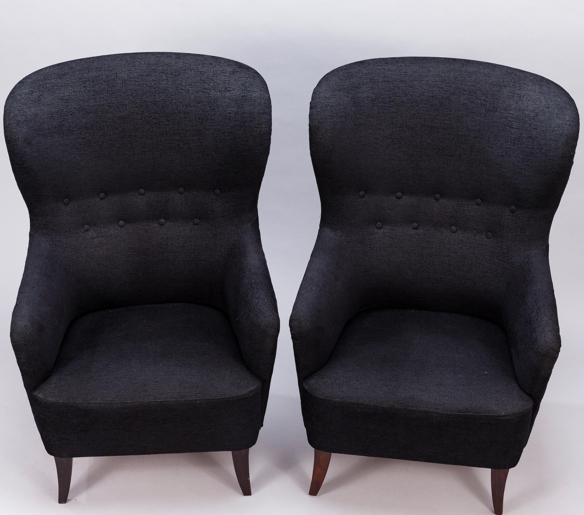 FÅTÖLJER, ett par 1900-talet mitt.