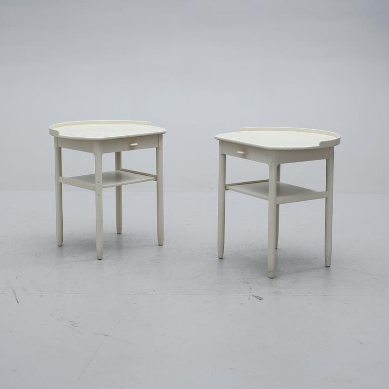 SÄNGBORD, ett par, Sven Engström och Gunnar Myrstrand, Bodafors, 1900-talets andra hälft.