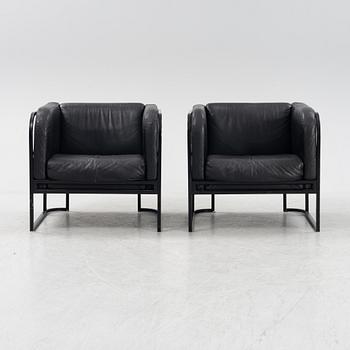 Jan Ekselius, fåtöljer, ett par, "MAX" ur Etcetera-serien, JOC, Vetlanda 1980-tal.