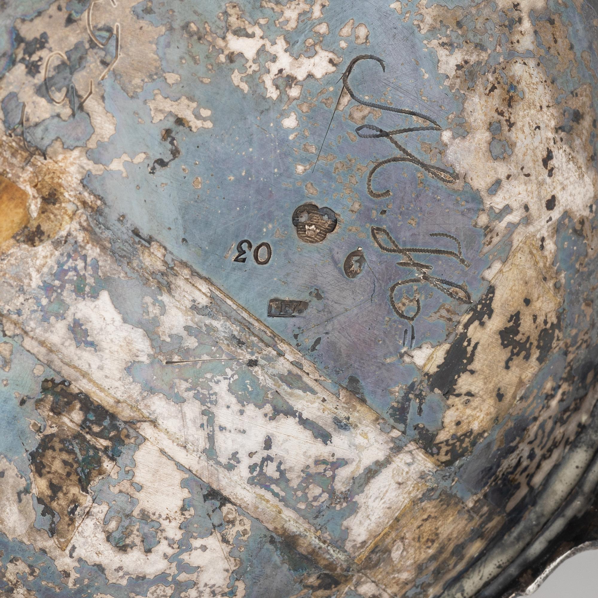 A Swedish silver cofee pot, mark of Johan Fredrik Björntedt, Stockholm 1820.