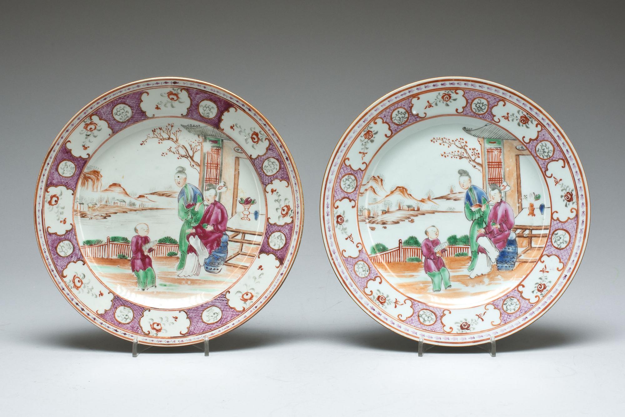 FAT, porslin, 2+2 st. Kina, 1800-tal.