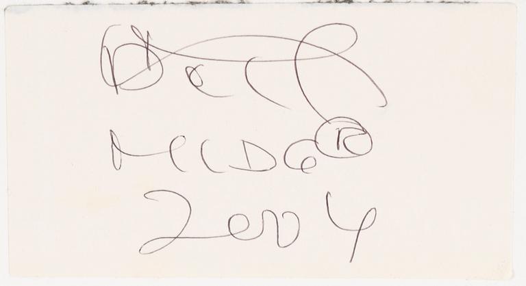 Marianne Lindberg De Geer, chalk on paper, signed and dated 2004 verso.