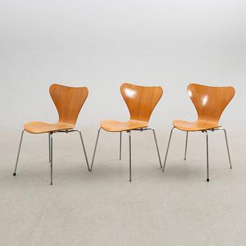 Arne Jacobsen, chairs 6 pcs, "The Seven", Fritz Hansen, Denmark, 1981.