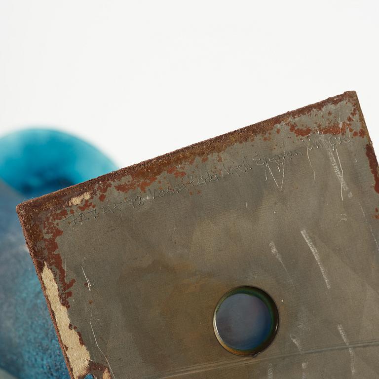 Kjell Engman, a unique glass sculpture 'Man in Trenchcaot' from the series "Catwalk", Kosta Boda, Sweden.