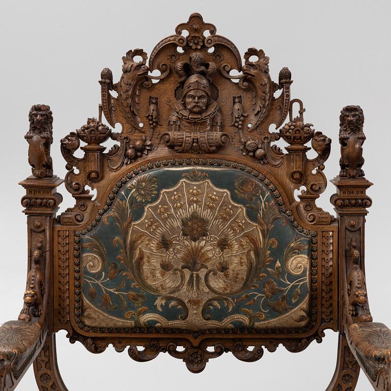 A pair of chairs, late 19th Century.