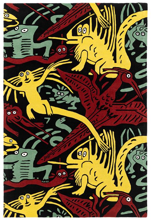Carl Johan De Geer, a carpet, "Monster Subtil", hand tufted, c 297 x 199 cm, signed and numbered 1/25.