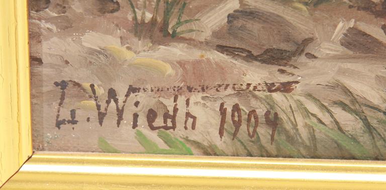 LEONARD WIDH, olja på duk, sign o dat 1904.