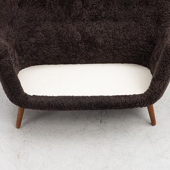 Finn Juhl, a 'Poet' sofa, Niels Vodder, mid 20th Century..