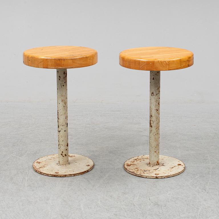 A pair of mig 20th century stools.