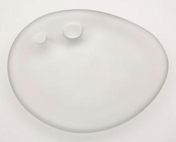 Timo Sarpaneva, A Timo Sarpaneva 'Devil's cradle' blasted glass dish/sculpture, Iittala 1952-60.