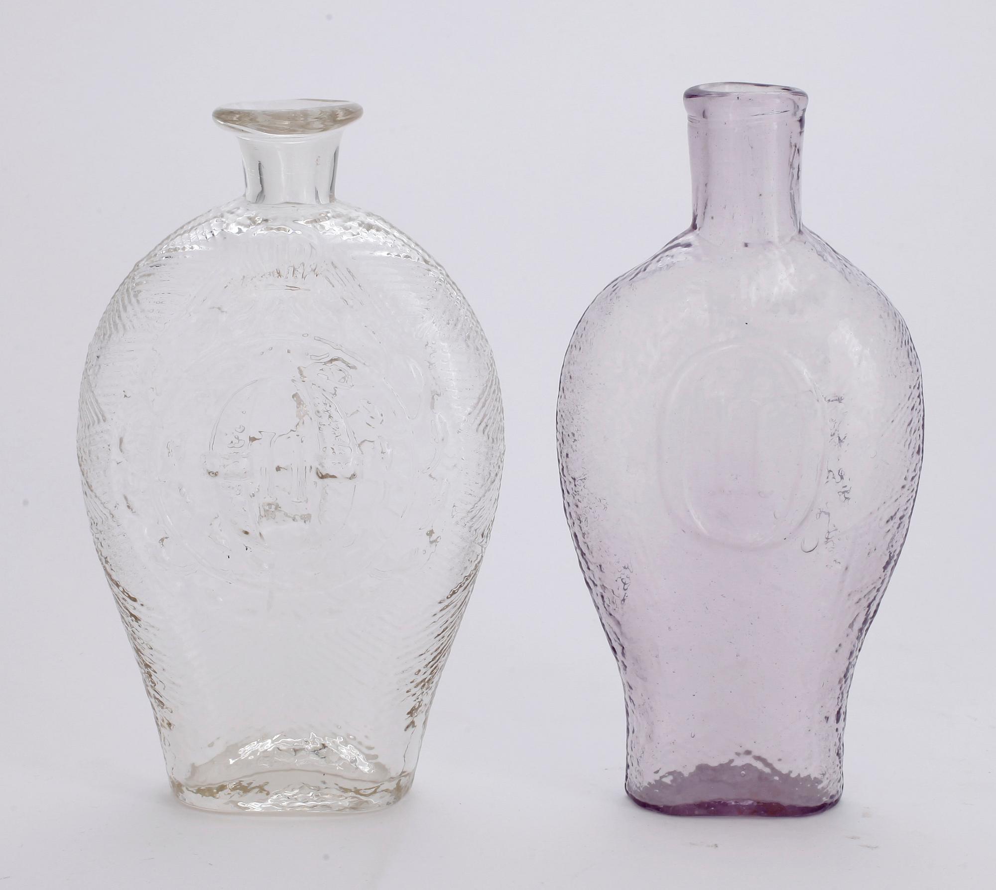GLASFLASKOR, 7 st, Sverige 1800/1900-tal.