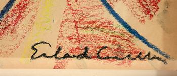 ERLAND CULLBERG, pastell, sign.