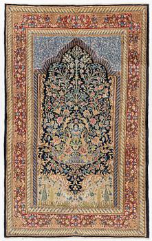 Carpet, Kirman, approx. 246 x 152 cm.