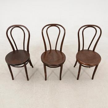 Chairs, 6 similar, first half of the 20th century.