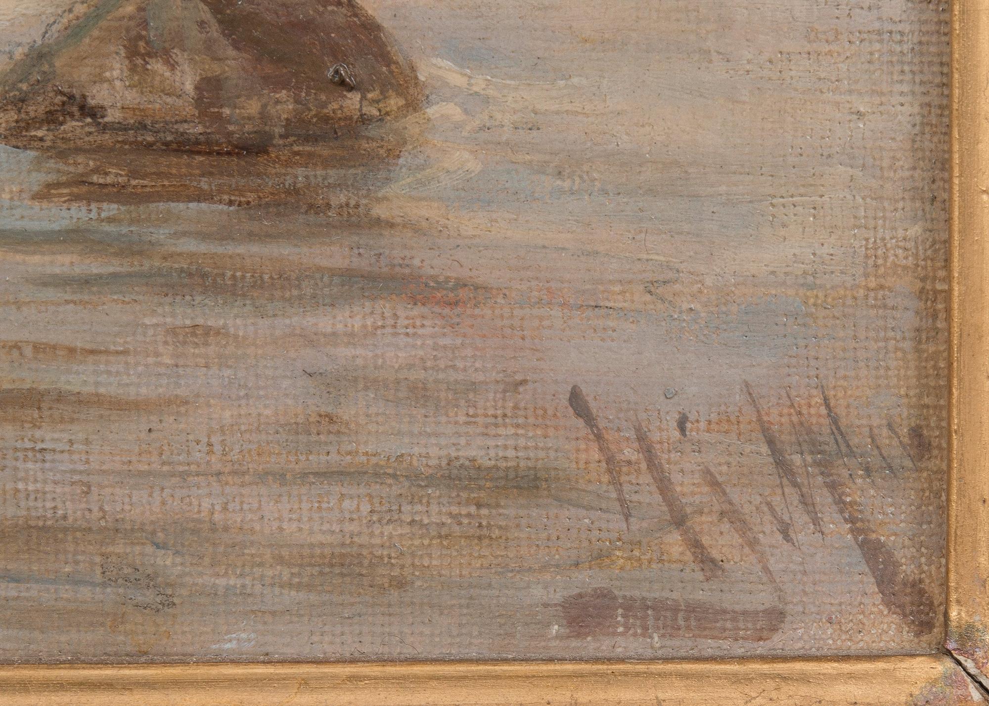 Hjalmar Munsterhjelm, A GIRL ON A PATH BY THE COAST.