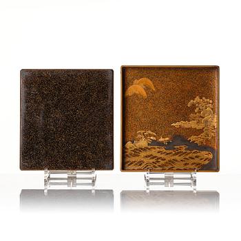 A Japanese lacquer writing set, Suzuribako, Meiji period (1868-1912).