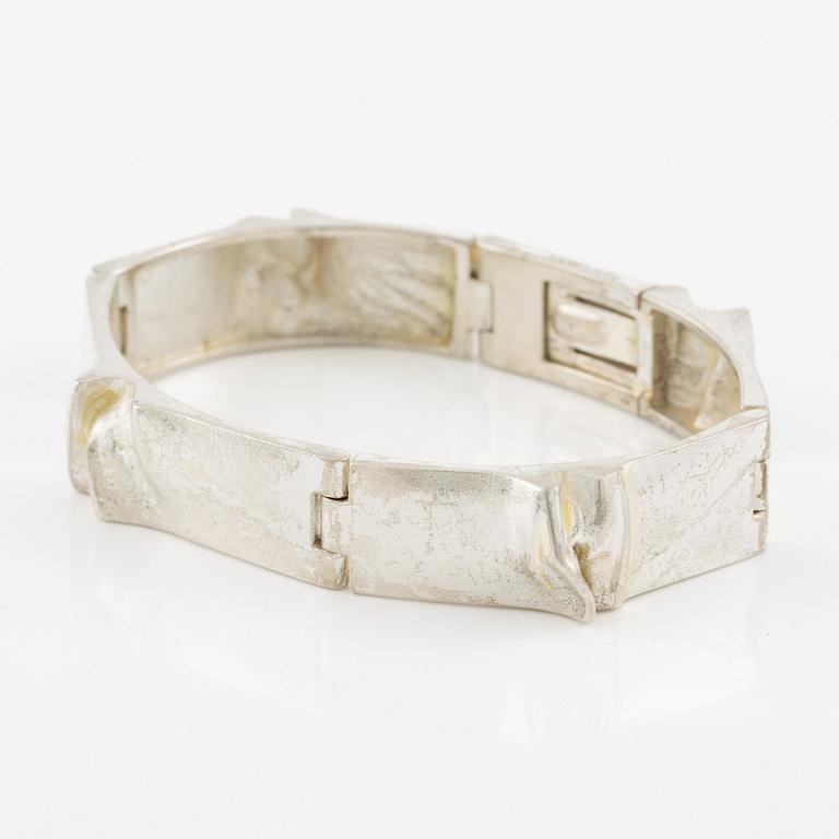 Björn Weckström, bracelet "Ceres", sterling silver, for Lapponia, Finland 1972.
