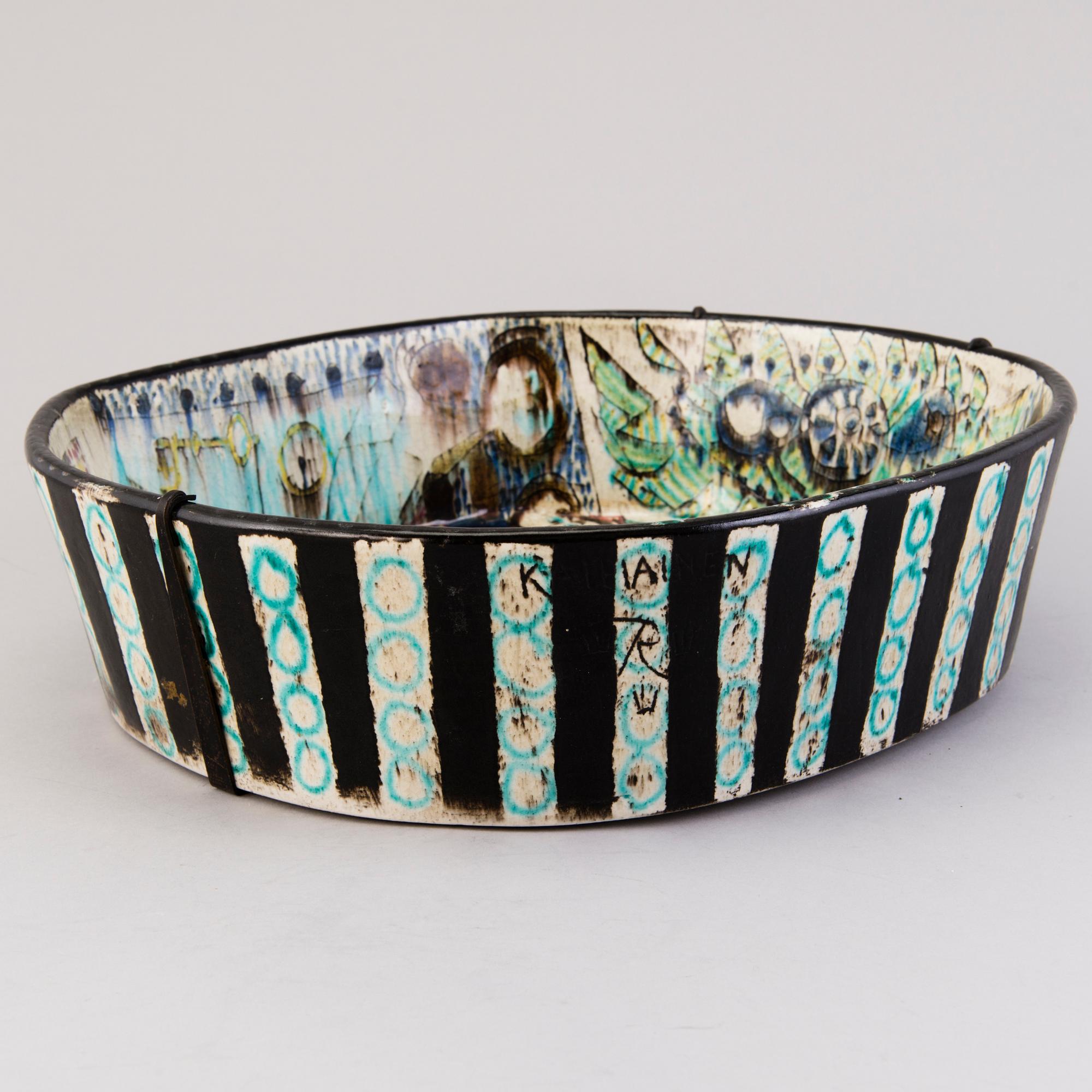 BIRGER KAIPIAINEN, malja, kivitavaraa, signeerattu Kaipiainen, Rörstrand.