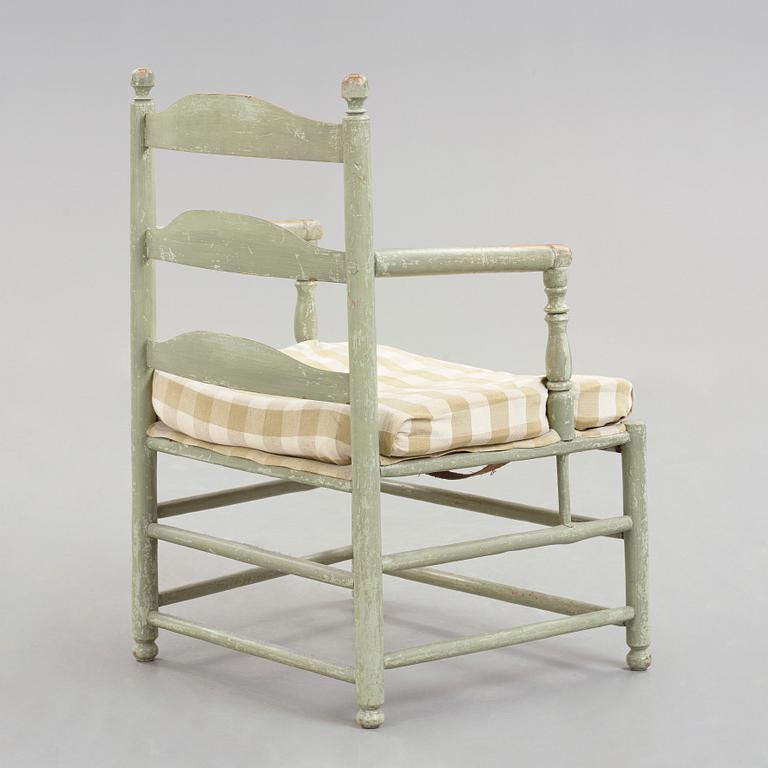 A Gustavian armchair.