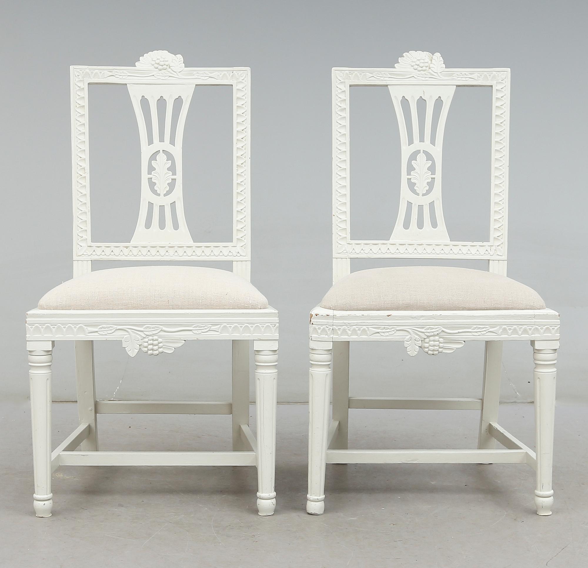 STOLAR, 1 par, gustavianska, omkring år 1800.