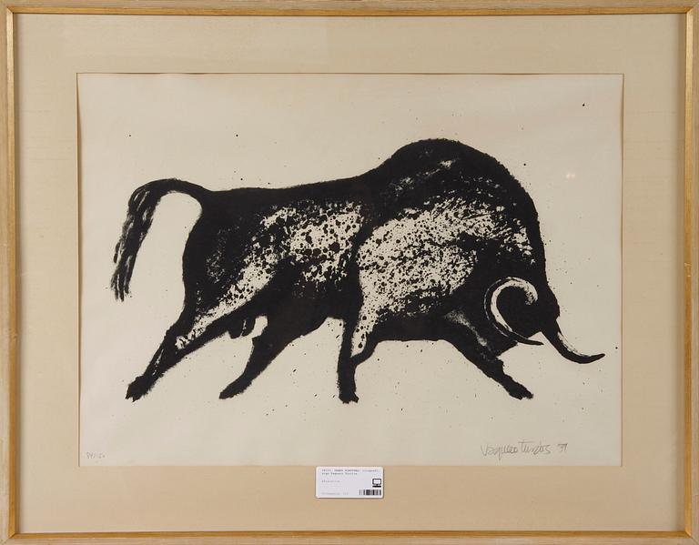 OKÄND KONSTNÄR, litografi, sign Vaquero Turcios.