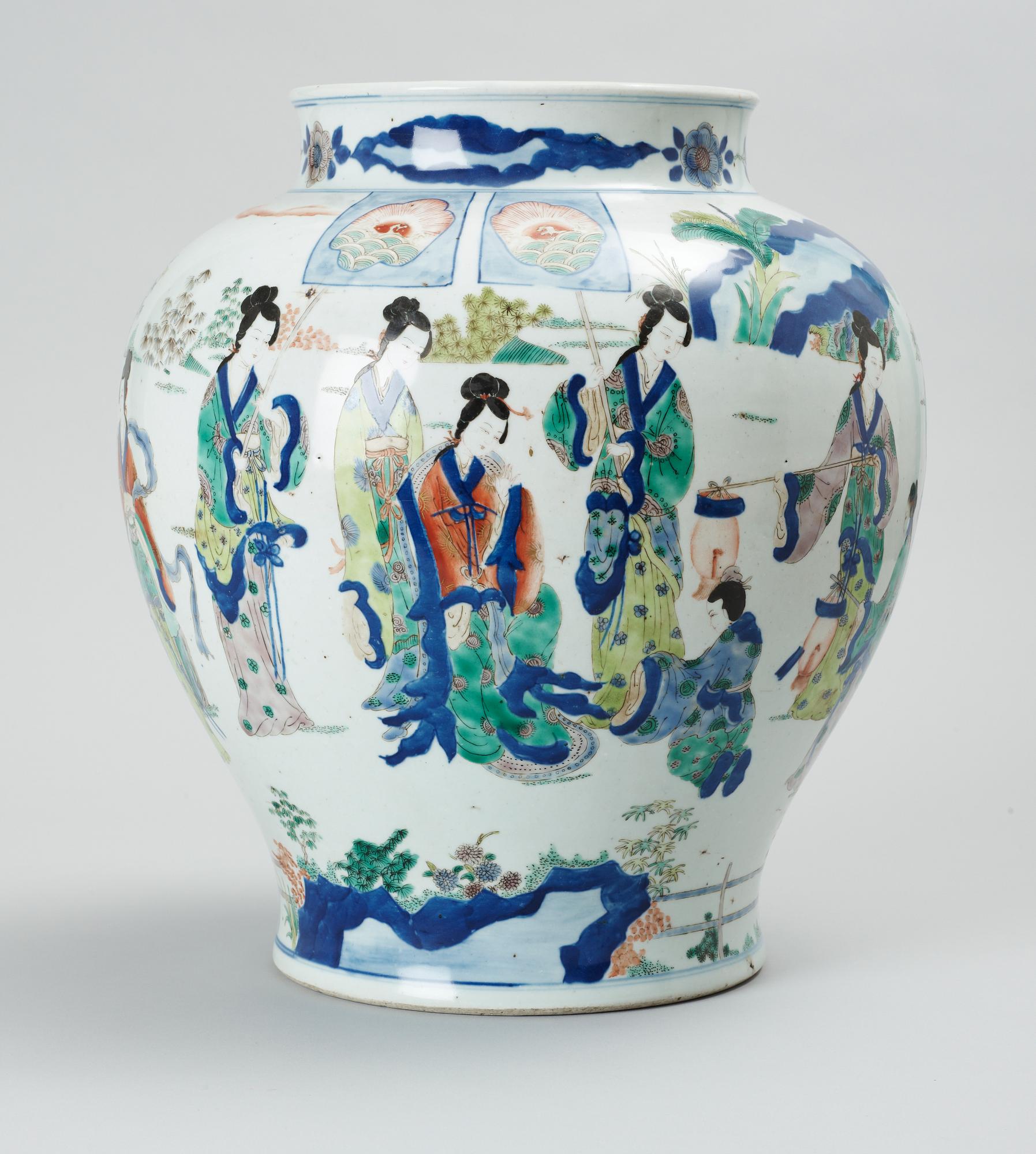 URNA, porslin. Kina. 1800-tal.