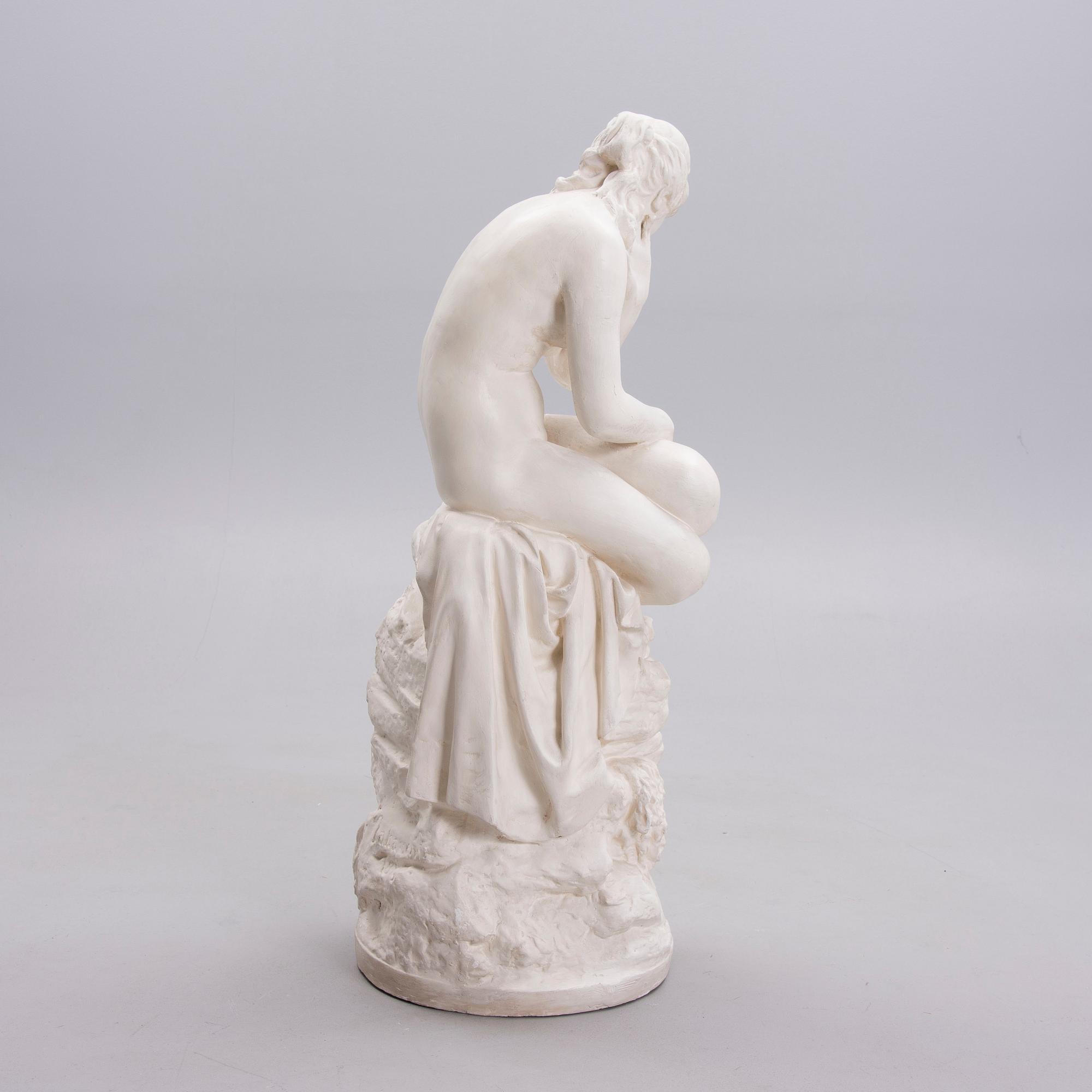JOHANNES TAKANEN, kipsiveistos, signeerattu ja päivätty 1878.