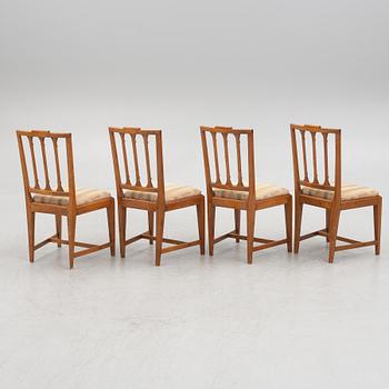 Four late Gustavian chairs by Johan Hammarström (Stockholm, Sweden, 1794-1812/19).