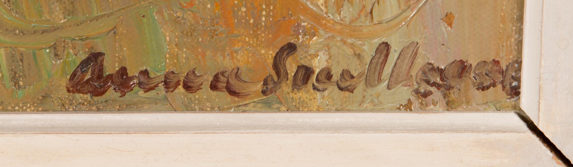 Anna Snellman, oil on board, signed.