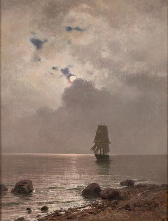 Eugen Taube, Ship at sunset.