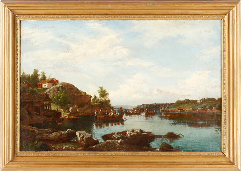 OKÄND KONSTNÄR, olja på duk, ej signerad, 1800-talets andra hälft.