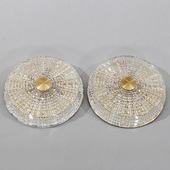 Two ceiling lamps by Carl Fagerlund, Orrefors, second half of the 20th century.