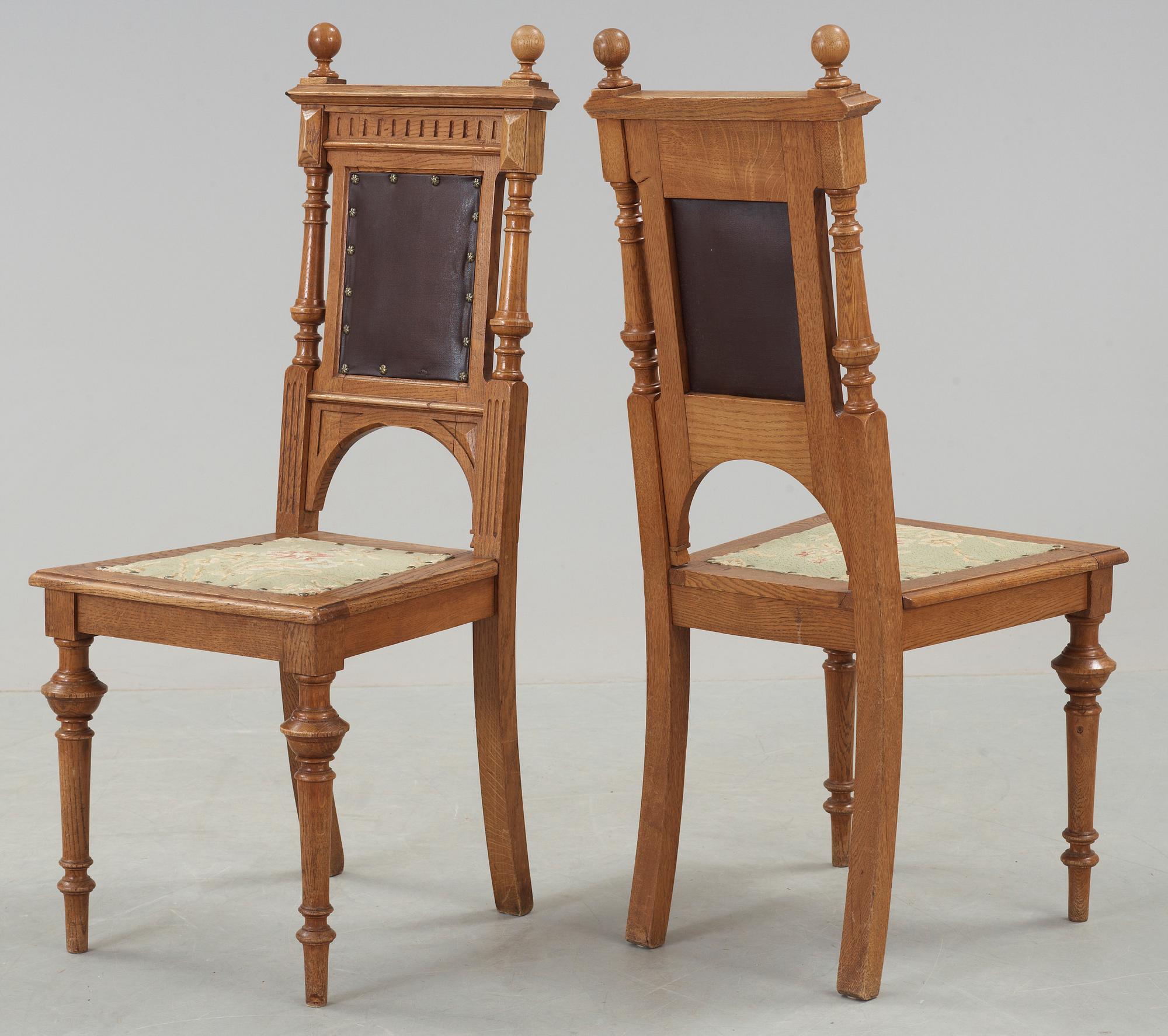 STOLAR, 6 st, nyrenässans, 1800-talets slut.