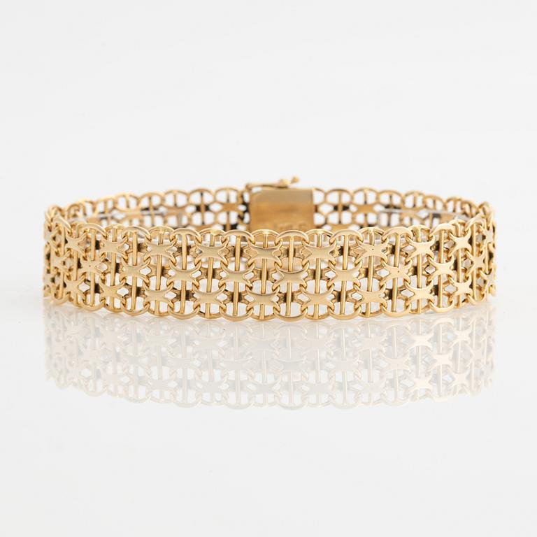 Armlänk, 18K guld, x-länk,
